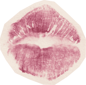 Beso sobre papel