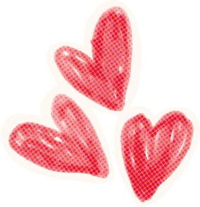 Corazones rojos